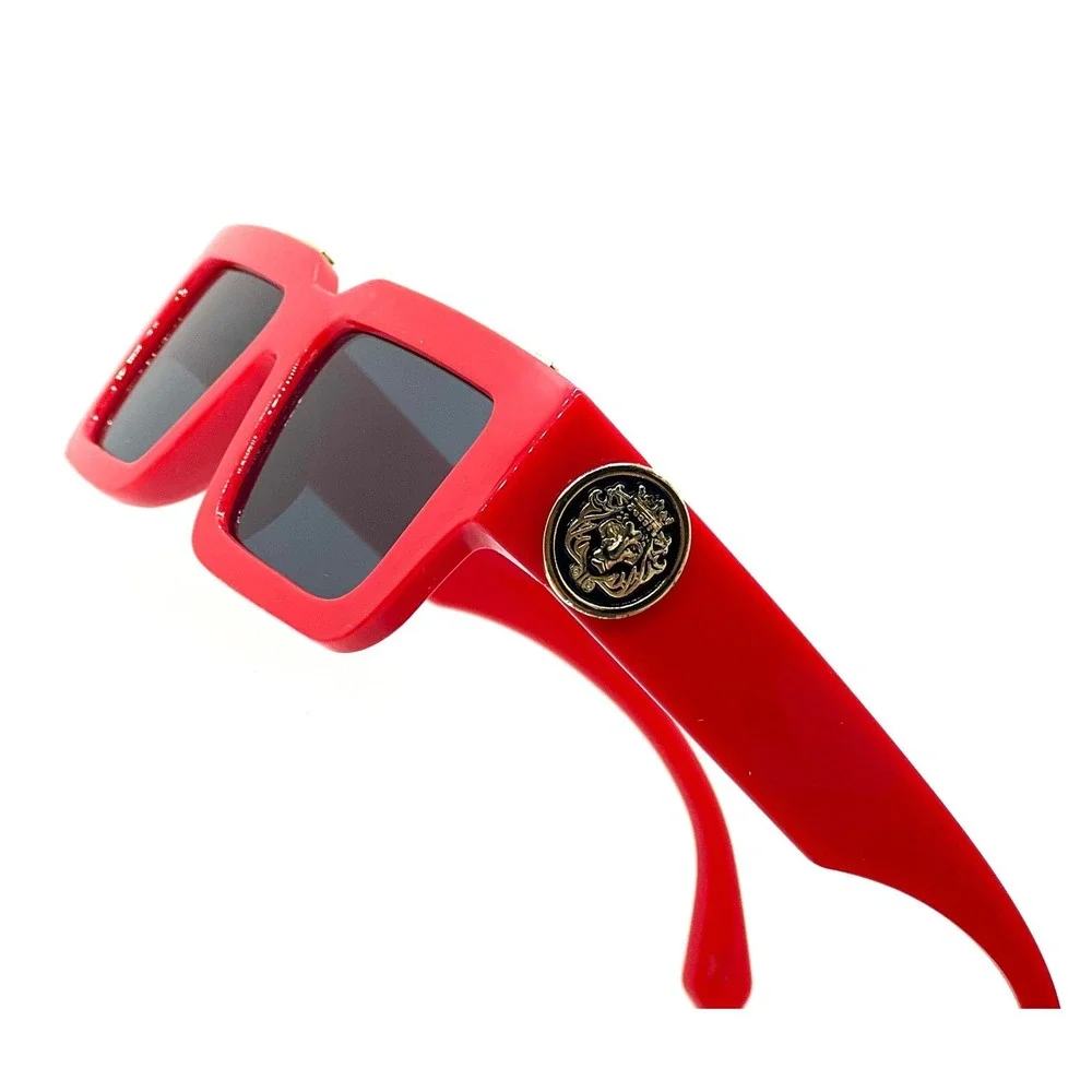 Horned Rim Retro‎ Sunglasses Womens Mens Vintage Retro Square Sunglasses Red New